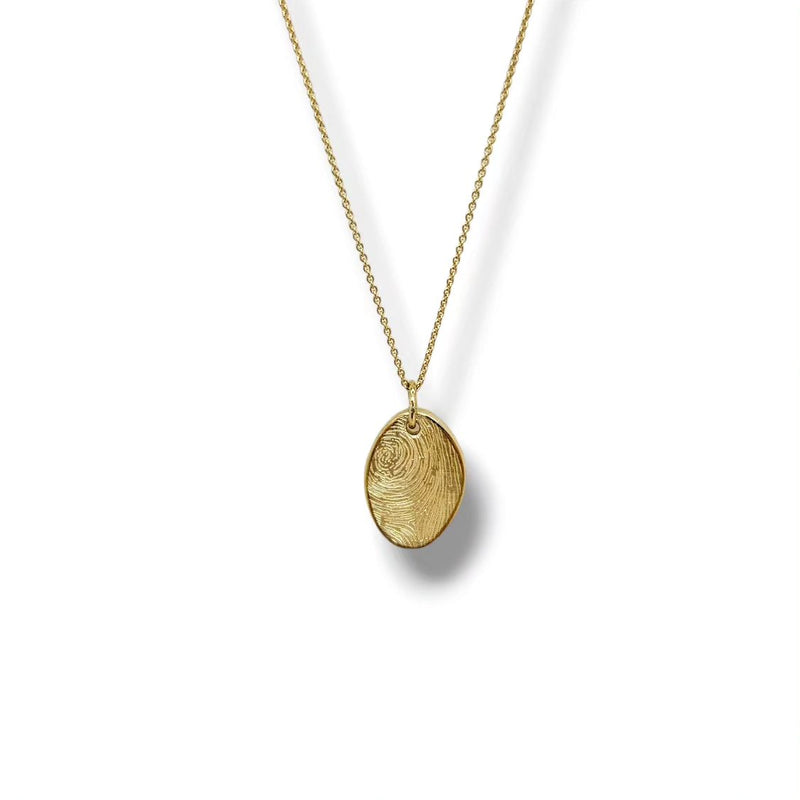 Collier mit Fingerabdruck 750 Gelbgold