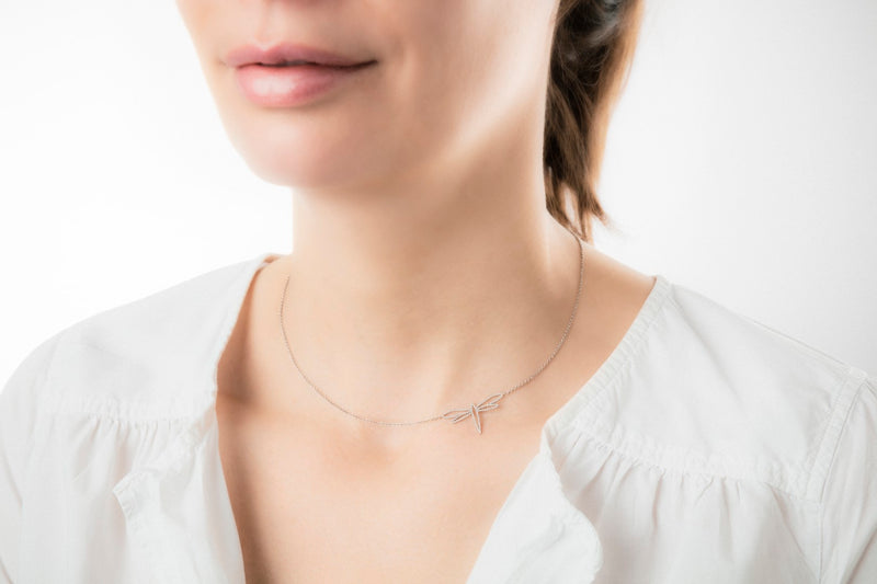 Collier "Libelle" in 18 Karat Weißgold mit Brillanten