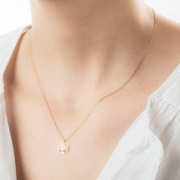 Kette"Lebensbaum" 14 Karat Gelbgold